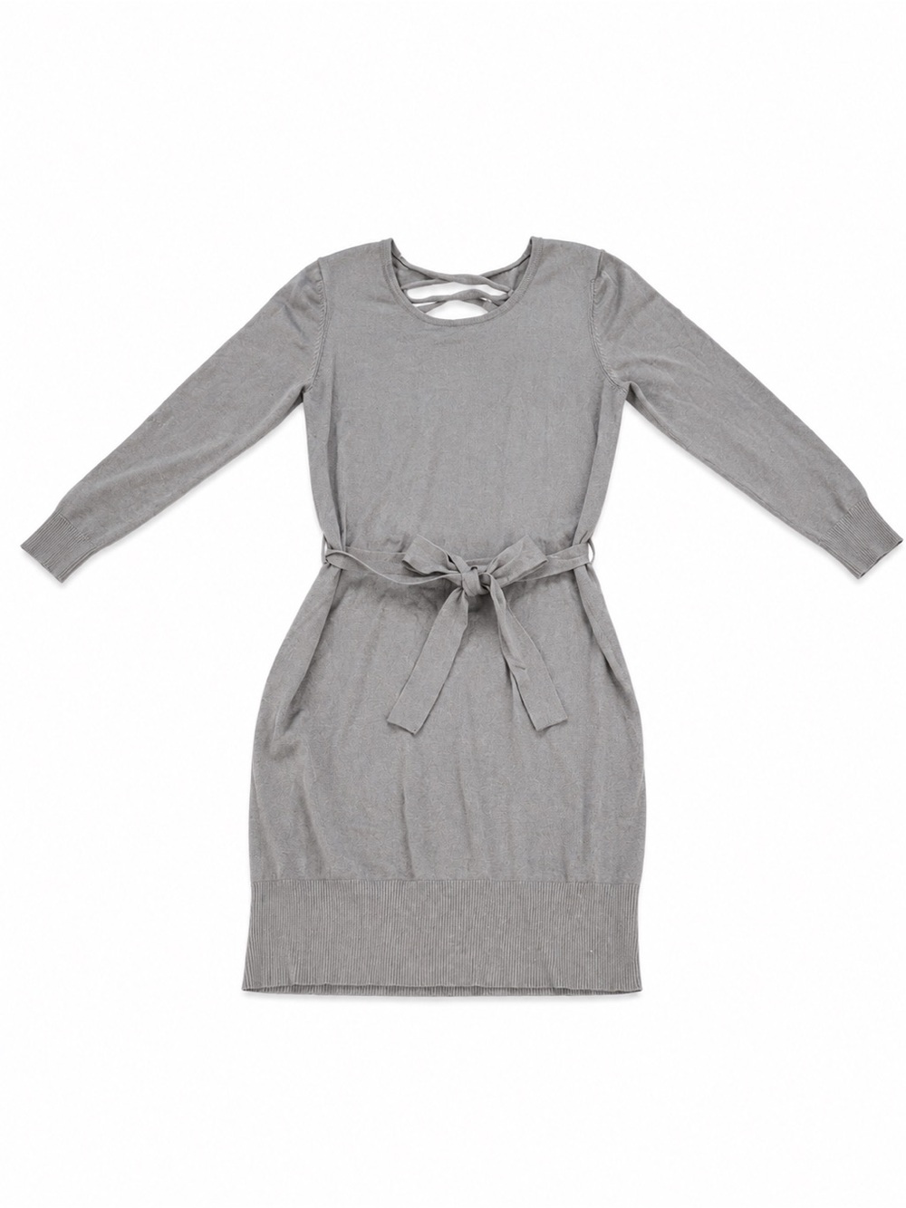 Derek Heart Plus Size 2X Gray Open Back Sweater Dress